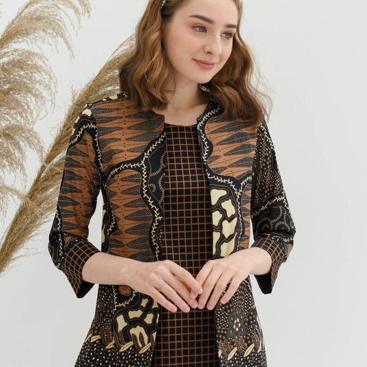 Women's Batik Jacket - Geometric Harmony