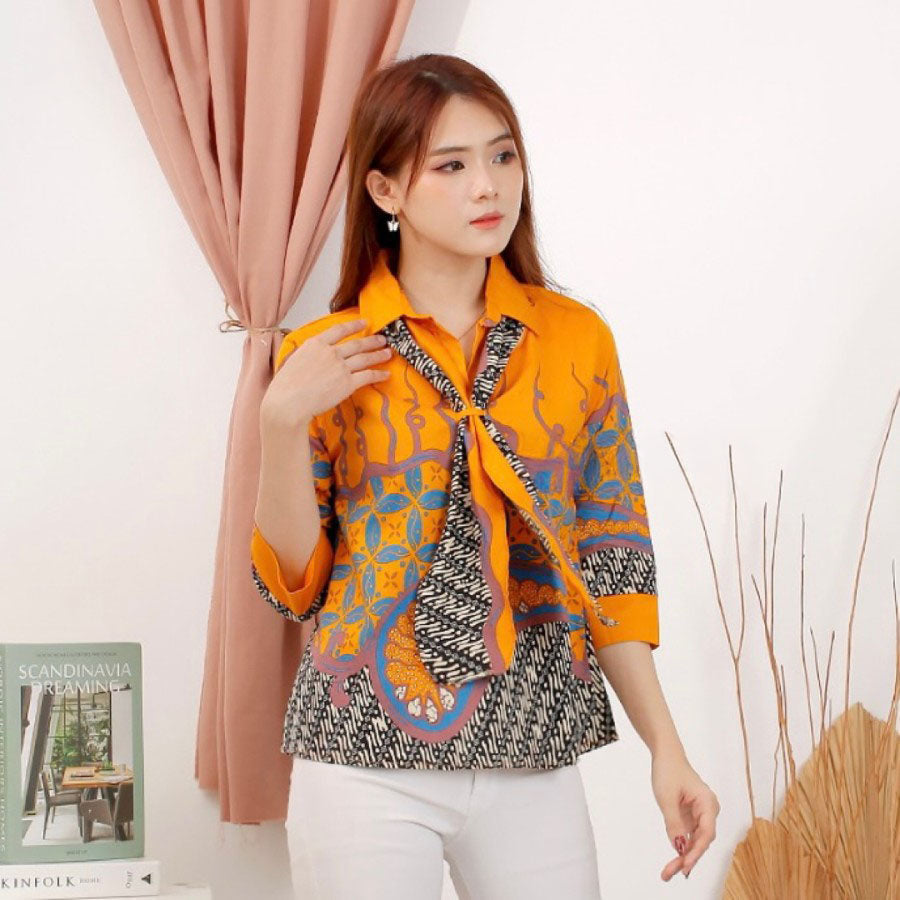 Women's Batik Shirt- Vibrant Kaleidoscope